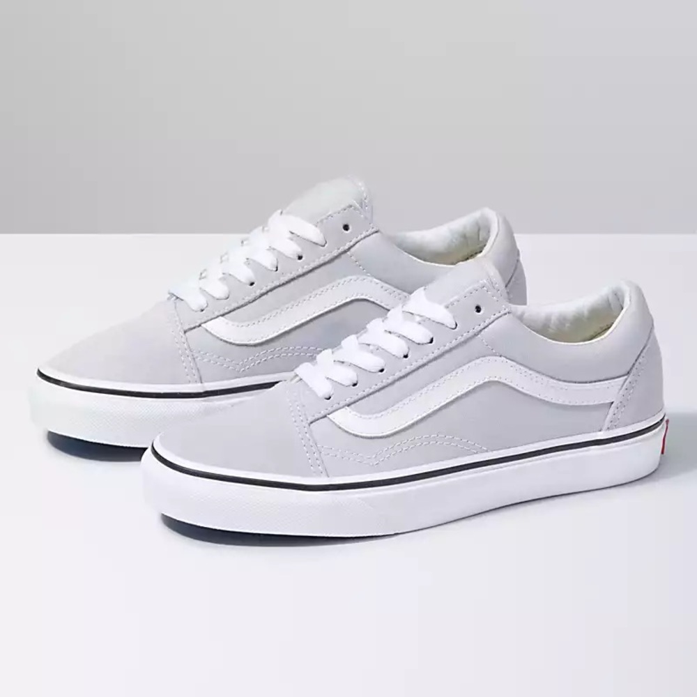 VANS OLD SKOOL SHOE - GRAY DAWN/TRUE WHITE (USED)